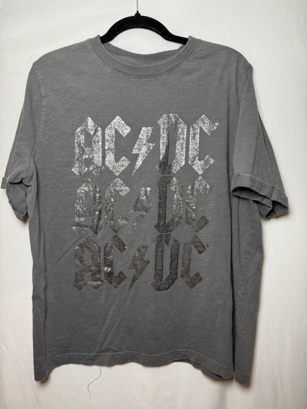 AC/DC Women's Gray Graphic Band Tee